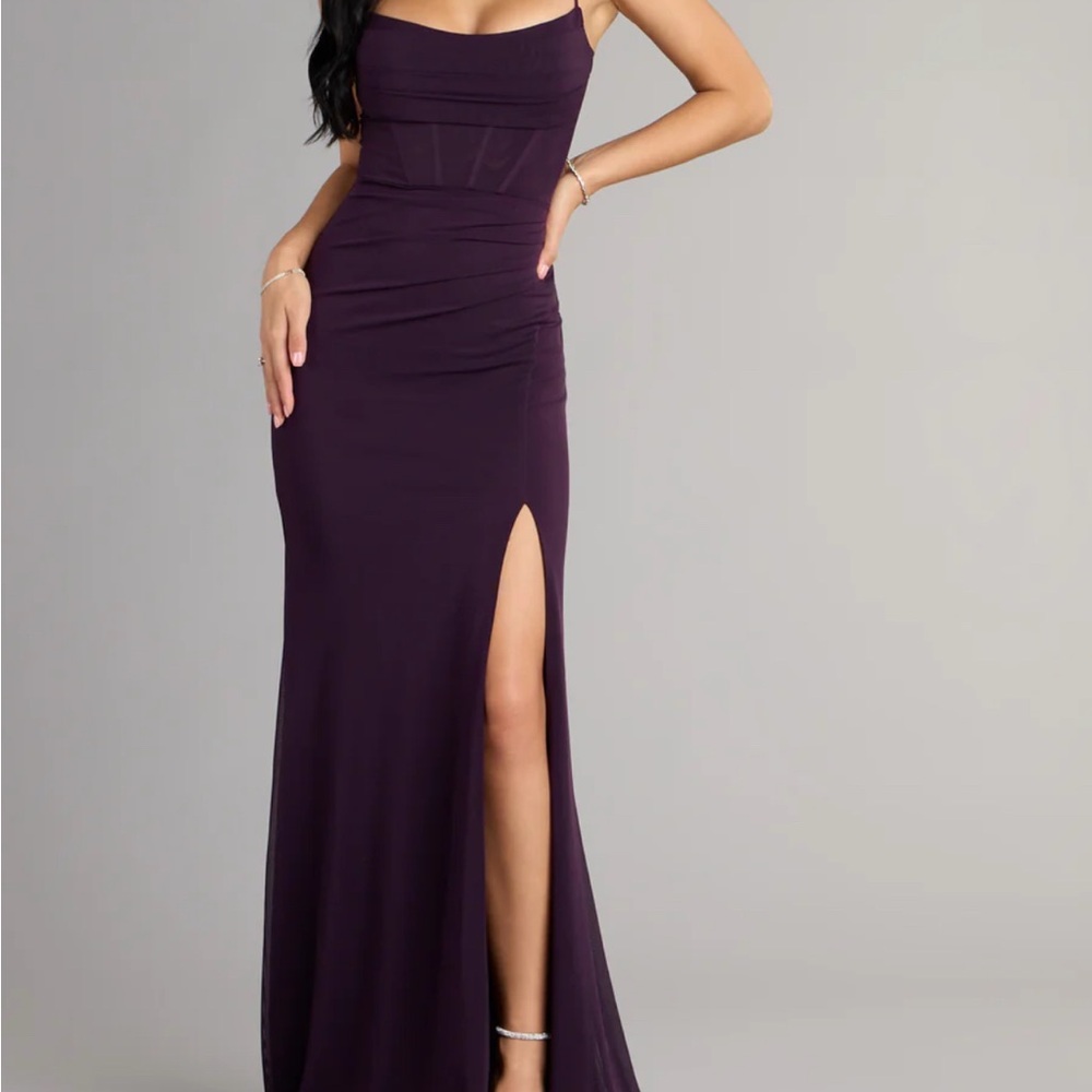 Elegant Purple Evening Gown